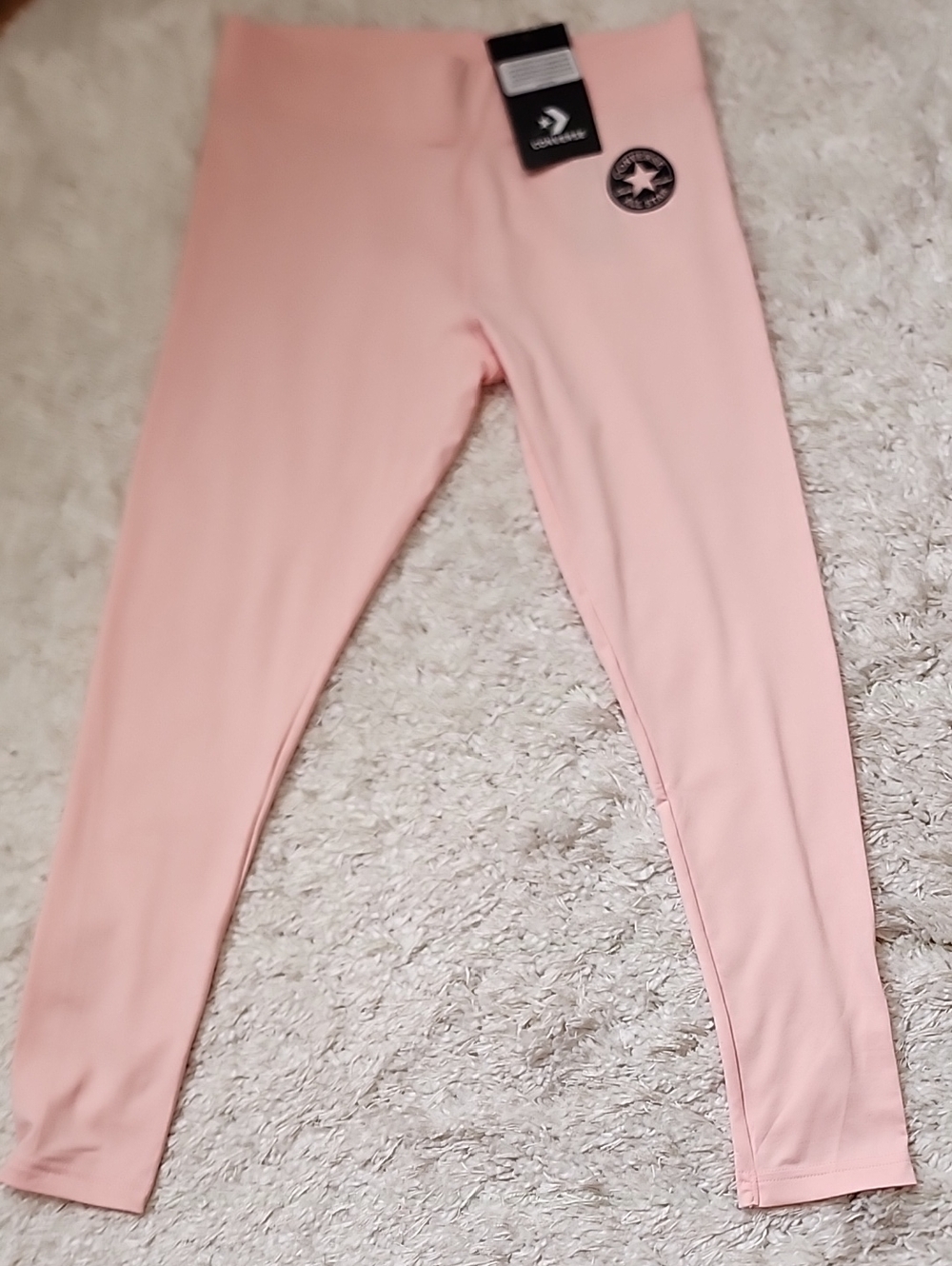 Converse Kids Light Pink Stretch Leggings L 12/13 Kb2